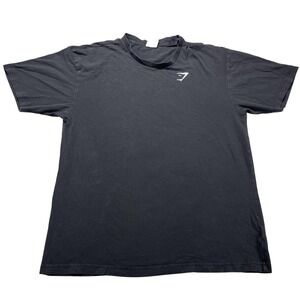 Gymshark Shirt Mens Small Black Short Sleeve Athletic Gym Training Tee Top